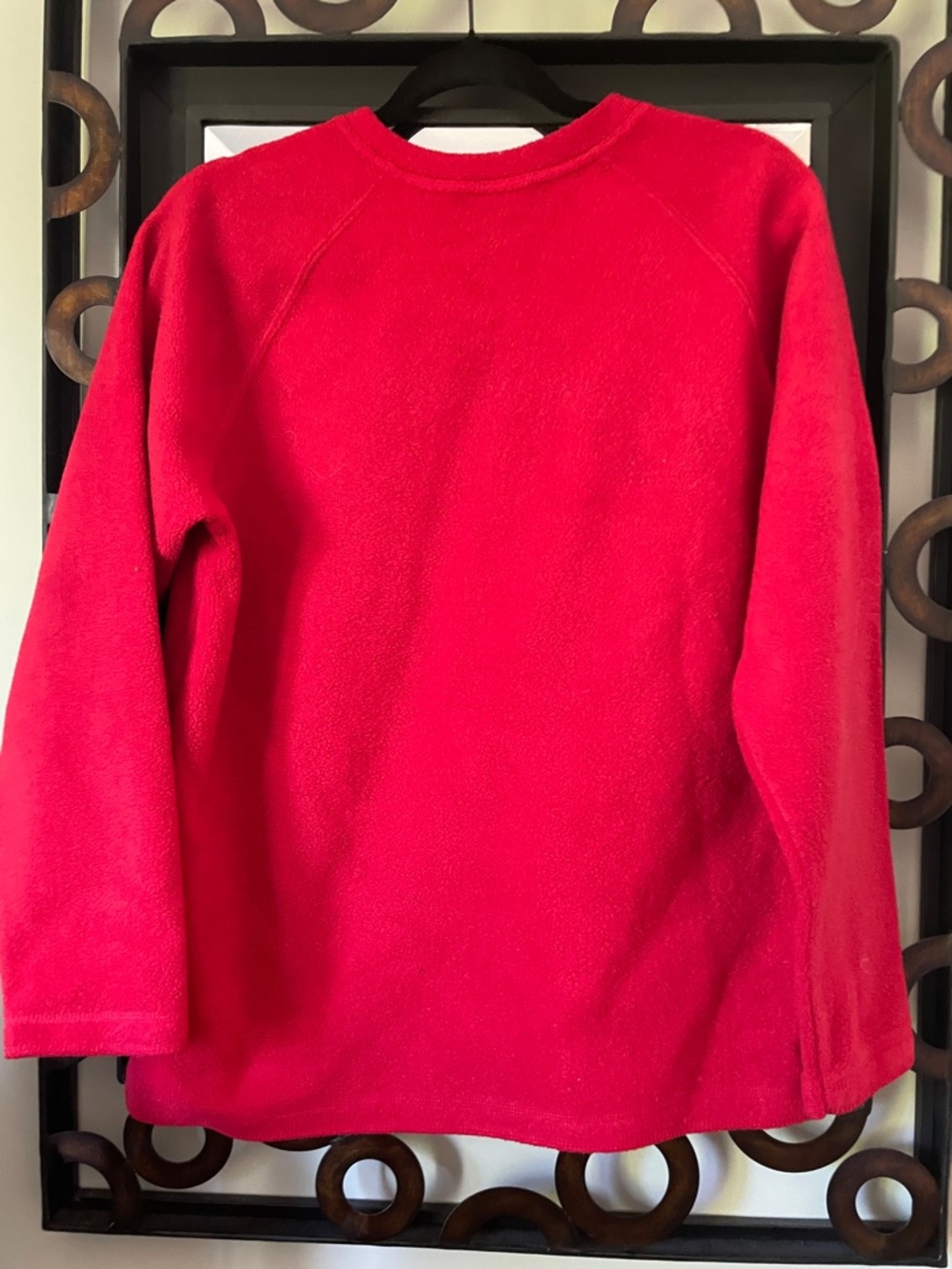 New York Jeans Men's Red V-Neck Fleece Sweater - Picture 9 of 9
